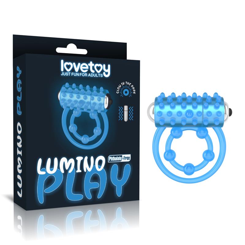 Lumino Play Vibratin Ring Blue Light - UABDSM