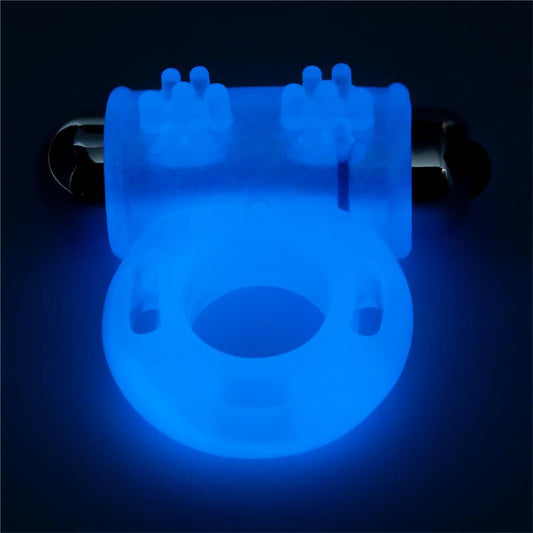 Lumino Play Vibrating Penis Ring Blue Light - UABDSM