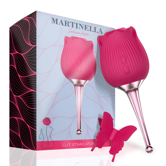 Martinella Clitoris Stimulator with Point Vibrator Ros - UABDSM