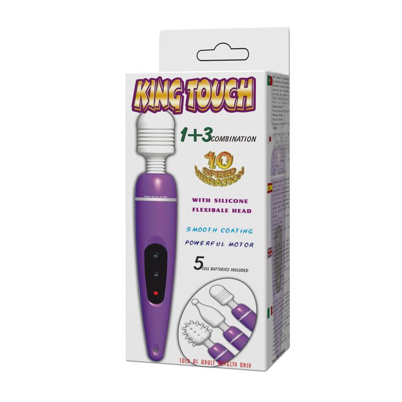 Massager and Heads Pack King Touch Purple - UABDSM
