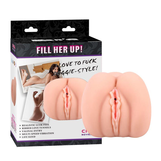 Masturbator Fill Her Up T-Skin 17.7 cm Flesh - UABDSM