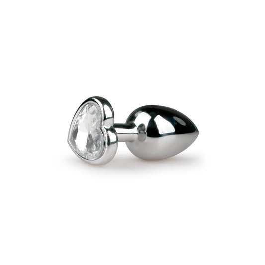 Metal Butt Plug No. 2 - Silver/Clear Metal Butt Plug No. 2 - Silver/Clear - UABDSM