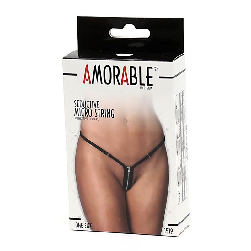 Micro Thong with Zip One Size - UABDSM