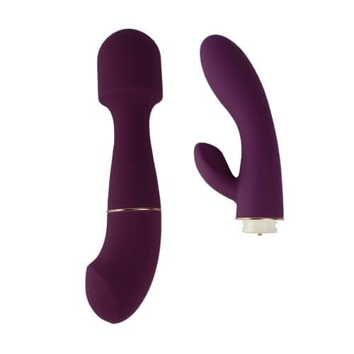 Loving Joy DUA Interchangeable Vibrator with 2 Attachments Loving Joy DUA Interchangeable Vibrator with 2 Attachments - UABDSM