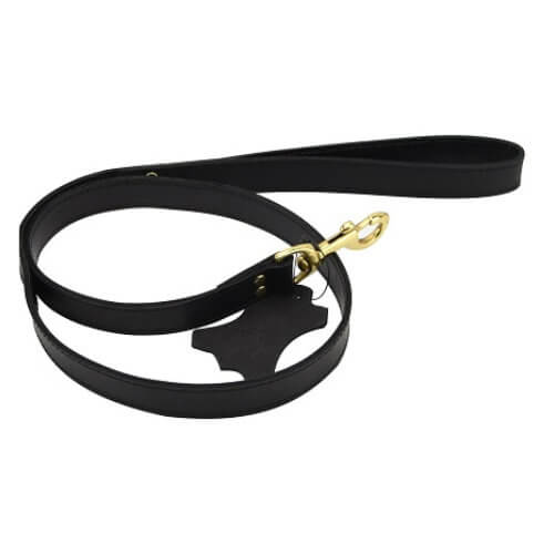 Bound Noir Nubuck Leather Leash - UABDSM