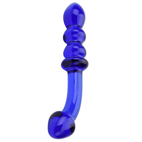 Spectrum Ribbed G-Spot Glass Dildo - UABDSM