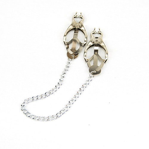 Bound to Please Squeezer Teaser Clover Nipple Clamps with Chain - UABDSM