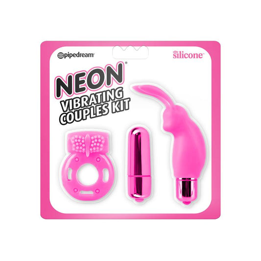 Neon Vibrating Couples Kit Pink Neon Vibrating Couples Kit Pink - UABDSM