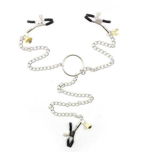 Nipple Clamps and Clit Clamps with Chain Metal Nipple Clamps and Clit Clamps with Chain Metal - UABDSM