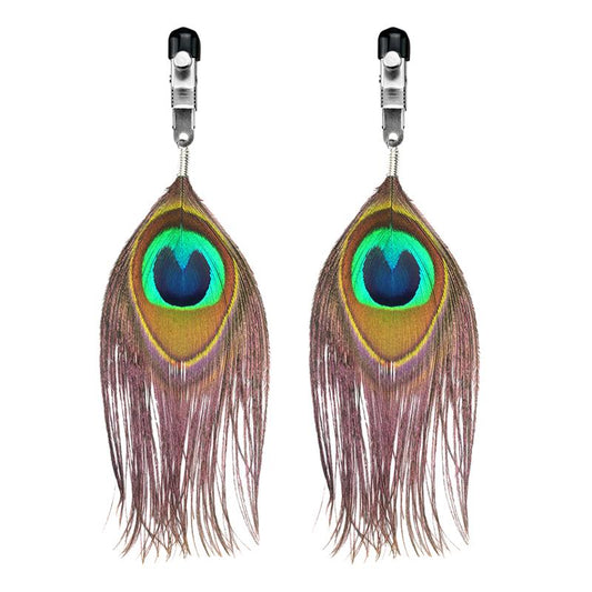 Nipple Clamps with Peacock Feather Nipple Clamps with Peacock Feather - UABDSM