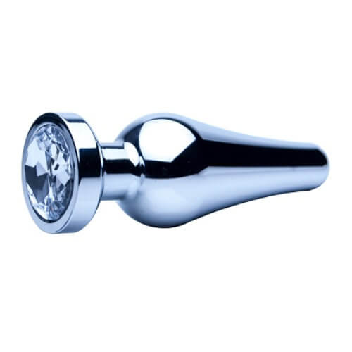 Precious Metals Smooth Silver Butt Plug-Medium - UABDSM