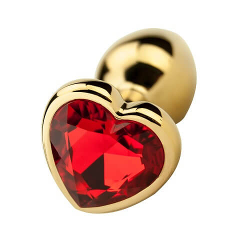 Precious Metals Heart Shaped Butt Plug-Gold Precious Metals Heart Shaped Butt Plug-Gold - UABDSM