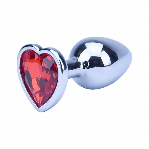 Precious Metals Heart Shaped Butt Plug-Silver - UABDSM