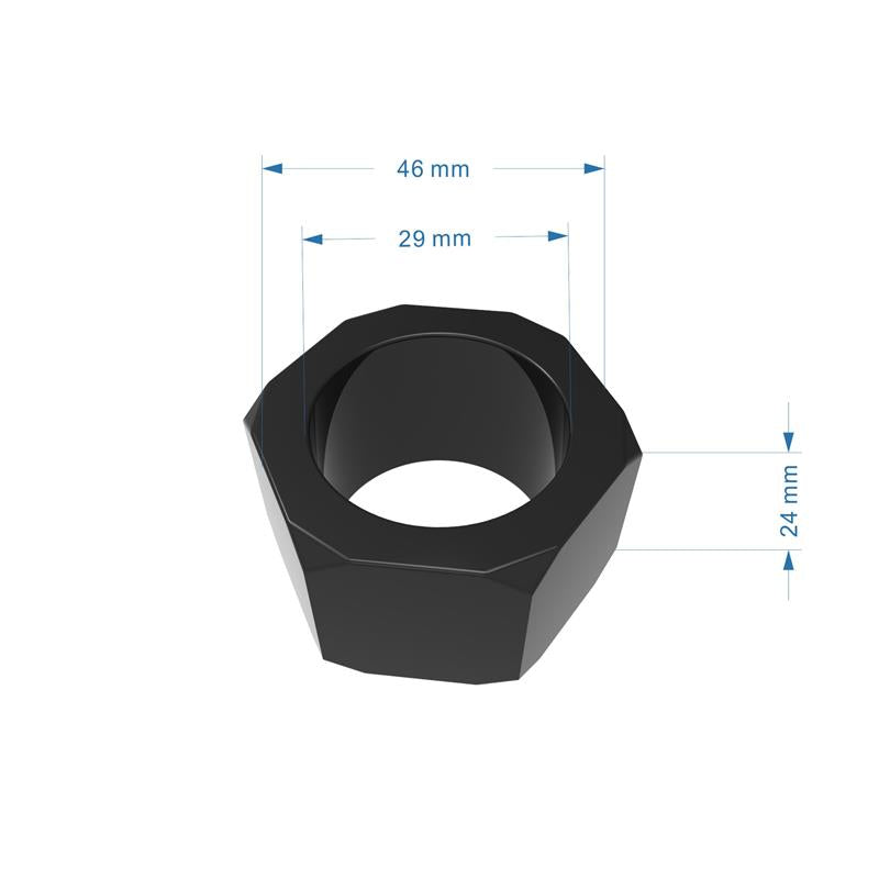 Nust Bolts Cock Ring-Black - UABDSM