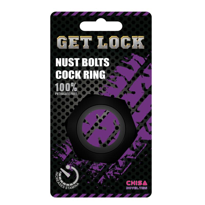 Nust Bolts Cock Ring-Black - UABDSM