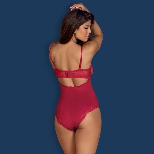 Obsessive - Rosalyne teddy S/M - Red - UABDSM