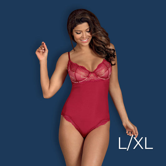 Obsessive - Rosalyne teddy L/XL - Red Obsessive - Rosalyne teddy L/XL - Red - UABDSM