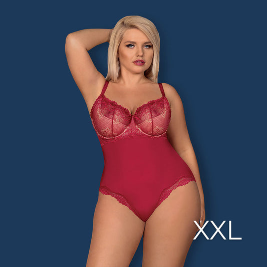 Obsessive - Rosalyne teddy XXL - Red Obsessive - Rosalyne teddy XXL - Red - UABDSM