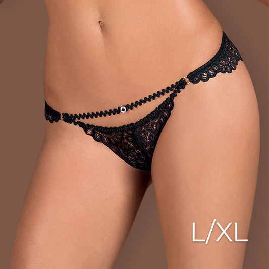 Obsessive - Mixty crotchless panties L/XL - Black Obsessive - Mixty crotchless panties L/XL - Black - UABDSM