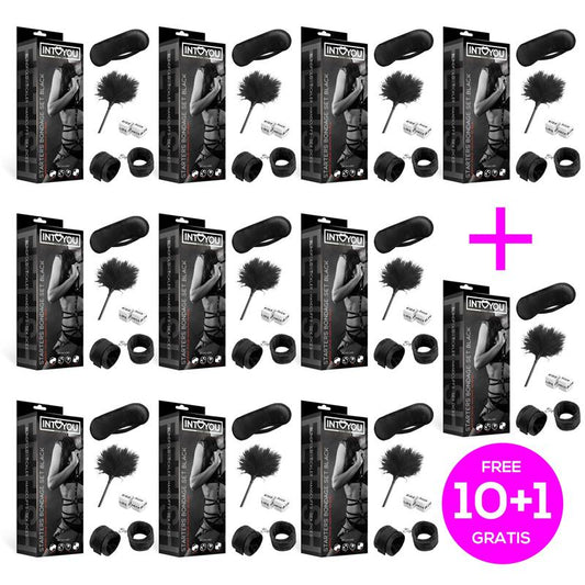 Pack 10+1 Starters Bondage Set 4 Pieces Black Pack 10+1 Starters Bondage Set 4 Pieces Black - UABDSM