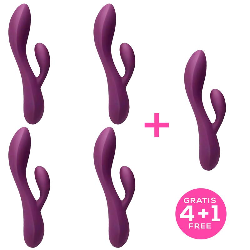 Pack 4+1 Bacall 2.0 Vibrator Purple Liquiefied Si - UABDSM