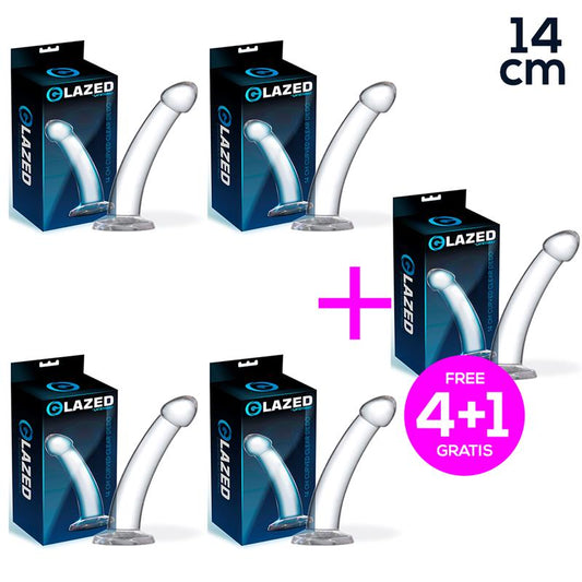 Pack 4+1 Cruved Dildo Crystal Material 14 cm Pack 4+1 Cruved Dildo Crystal Material 14 cm - UABDSM