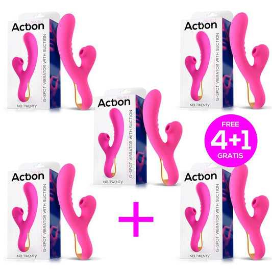 Pack 4+1 No. Twenty G-Spot Vibe with Suction USB Pack 4+1 No. Twenty G-Spot Vibe with Suction USB - UABDSM