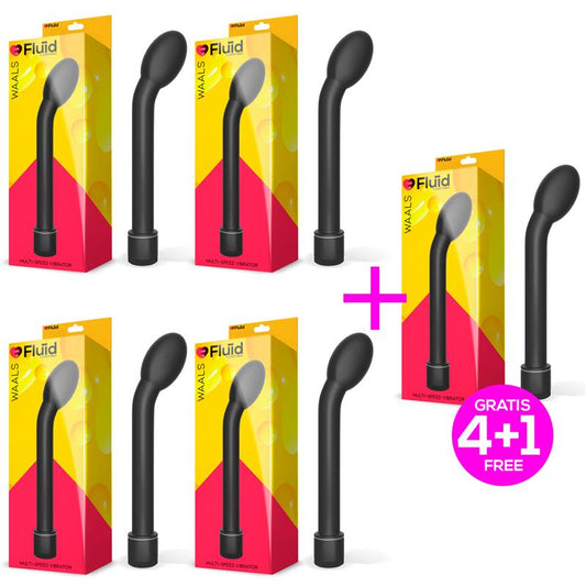 Pack 4+1 Waals Multi-Speed Vibrator G-Spot 21 cm Black Pack 4+1 Waals Multi-Speed Vibrator G-Spot 21 cm Black - UABDSM