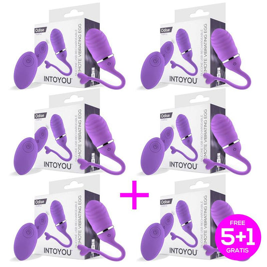 Pack 5+1 Odise Remote Vibrating Egg USB Purple Pack 5+1 Odise Remote Vibrating Egg USB Purple - UABDSM
