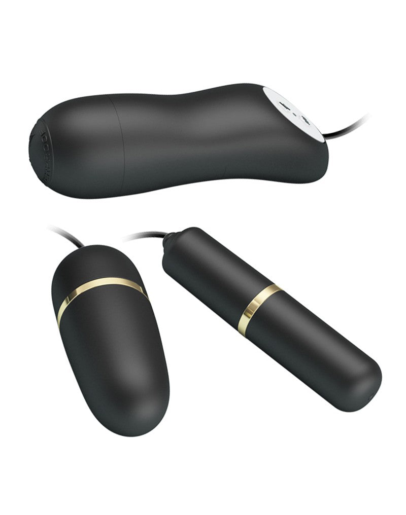 Pretty Love - Electric Stimulation Bullets Set - Black - UABDSM