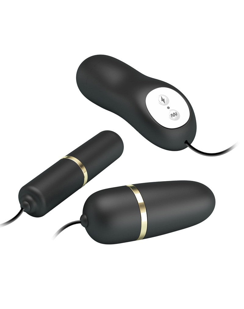 Pretty Love - Electric Stimulation Bullets Set - Black - UABDSM