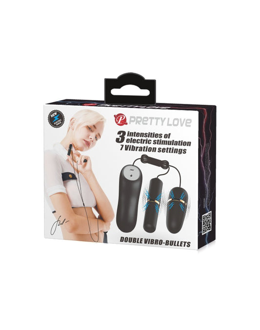 Pretty Love - Electric Stimulation Bullets Set - Black - UABDSM