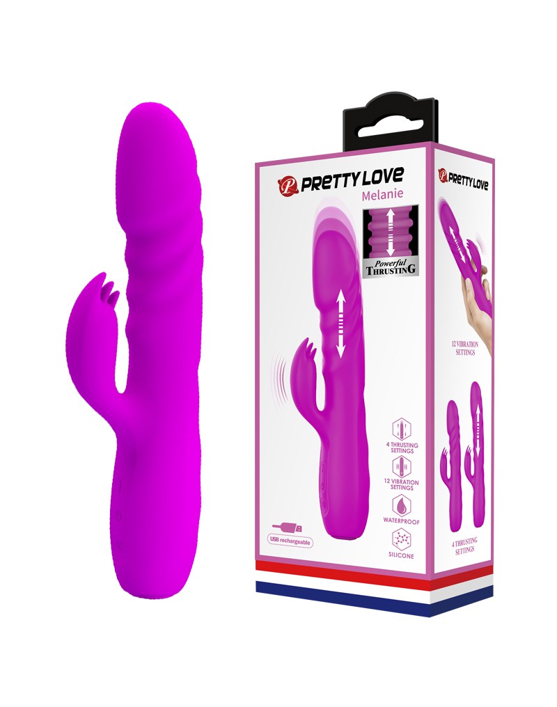 Pretty Love - Melanie - Rabbit Vibrator - Pink - UABDSM