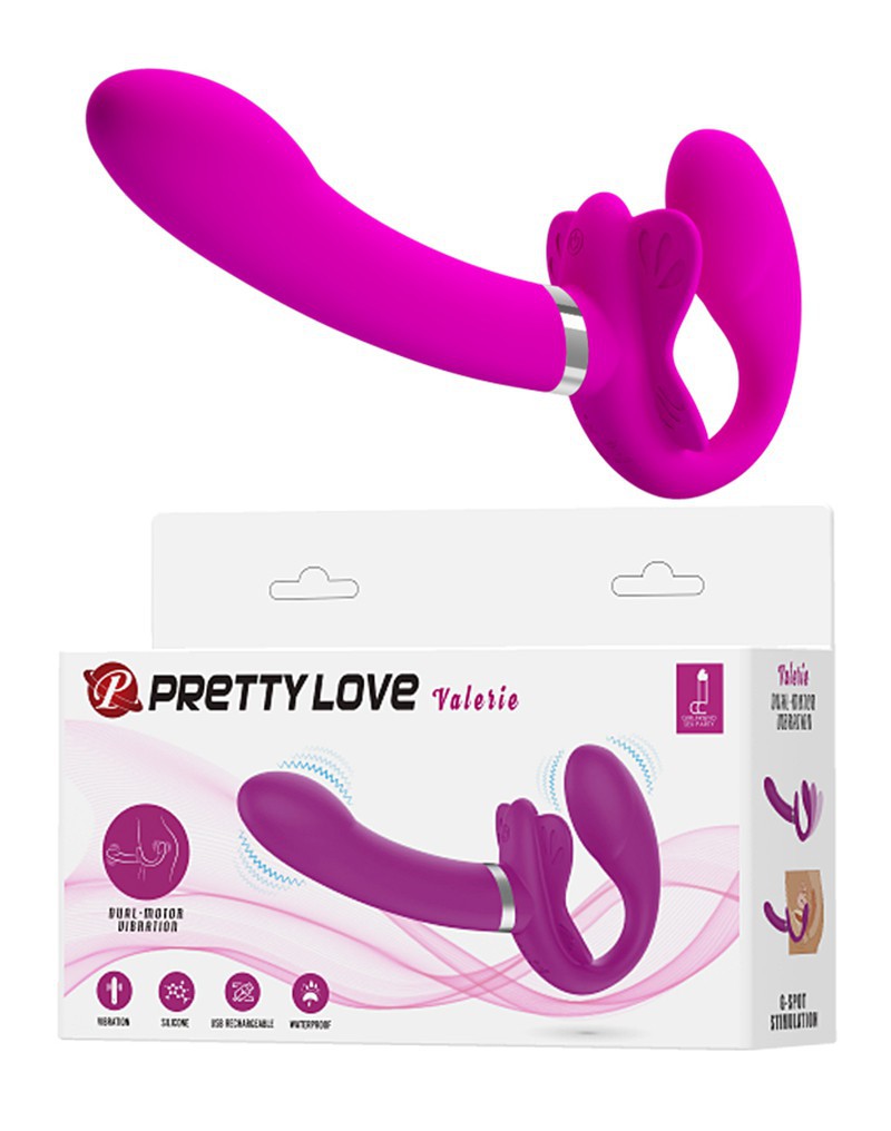 Pretty Love - Valerie - Strap-on Vibrator - Pink - UABDSM