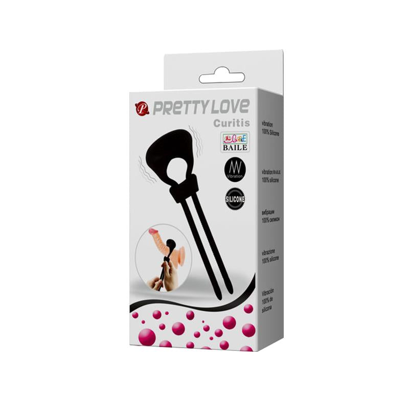 Pretty Love Vibrating Cock Ring Curitis Black - UABDSM