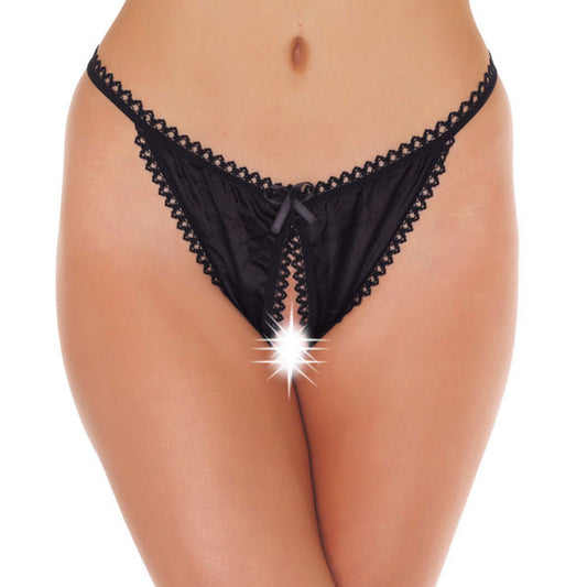 Black Crotchless Tanga Black Crotchless Tanga - UABDSM