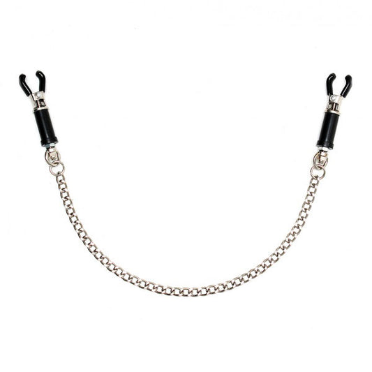 Silver Nipple Clamps With Chain Silver Nipple Clamps With Chain - UABDSM