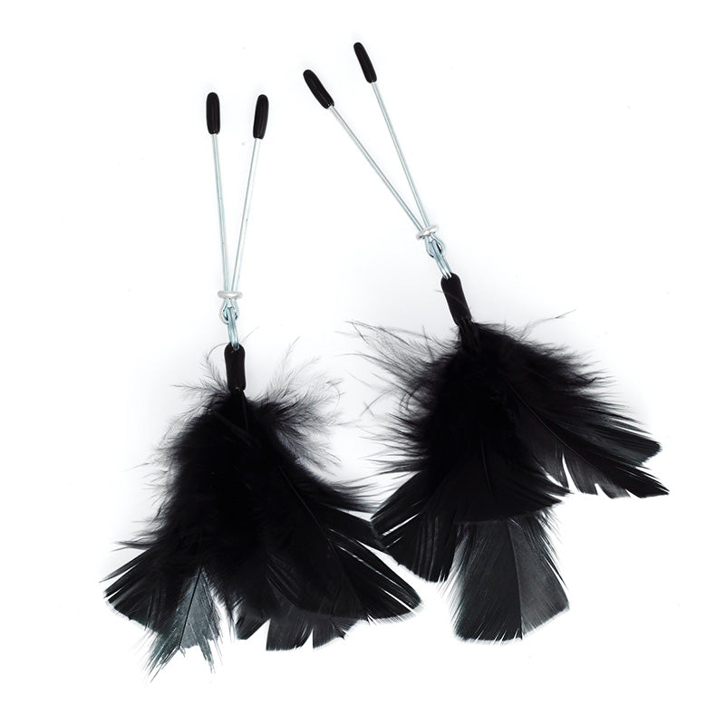 Black Feather Nipple Clamps - UABDSM