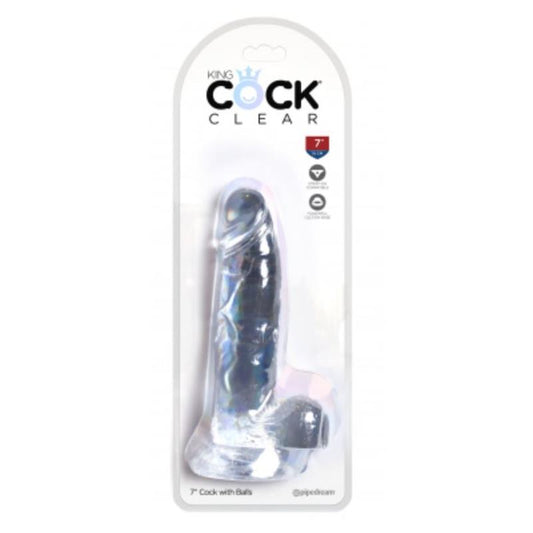 Realistic Dildo with Testicles 7 Clear Realistic Dildo with Testicles 7 Clear - UABDSM