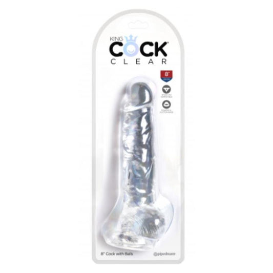 Realistic Dildo with Testicles 8 Clear Realistic Dildo with Testicles 8 Clear - UABDSM