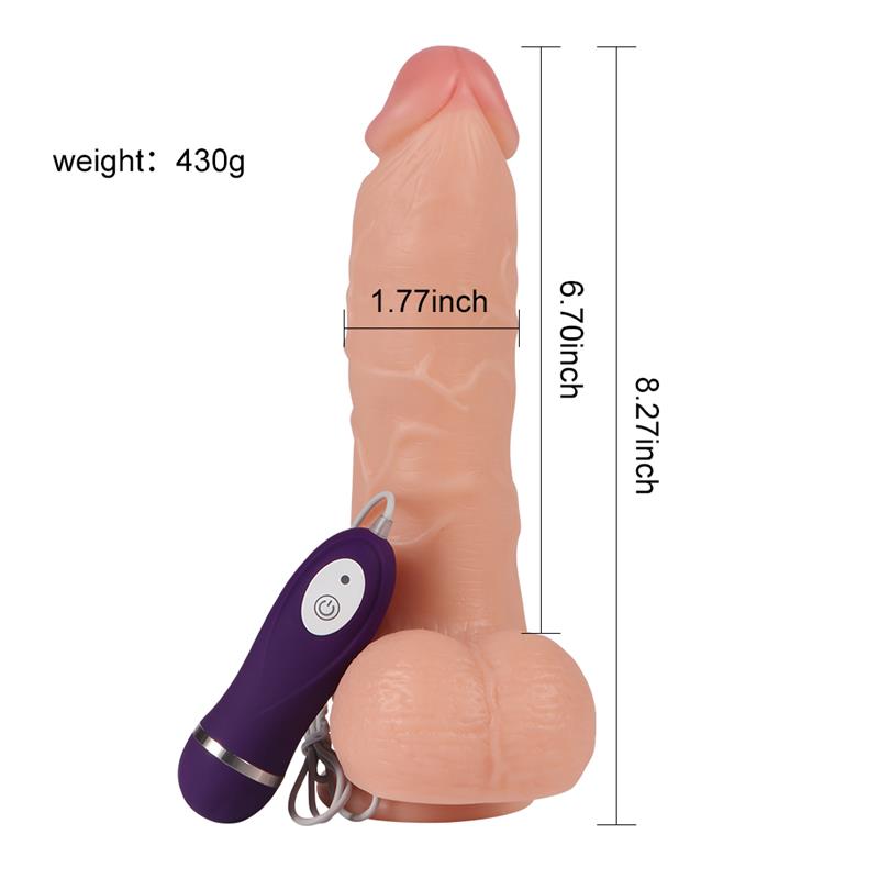 Realistic Vibe Remote Control Adam 21 cm - UABDSM