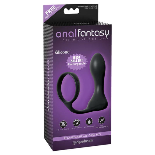 Rechargeable Ass-Gam Black - UABDSM