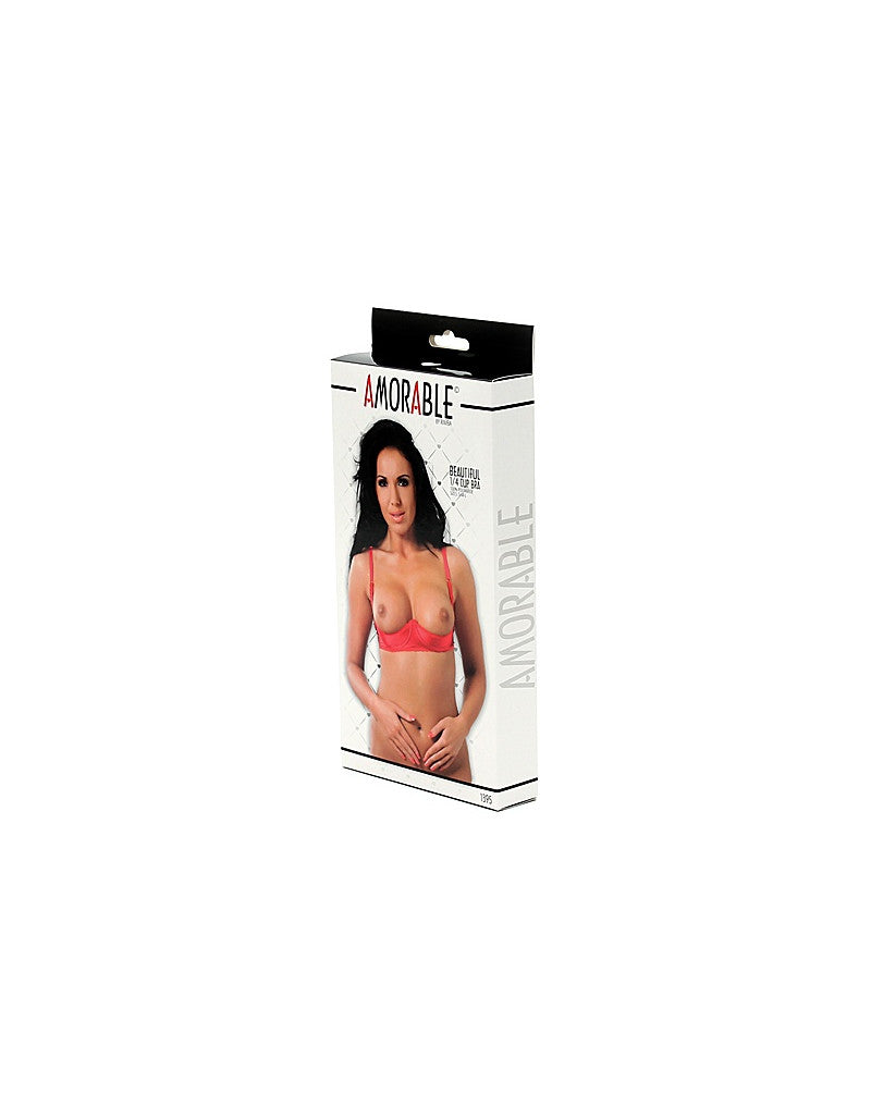 Amorable By Rimba - 1/2 Cup Bra - Red - UABDSM