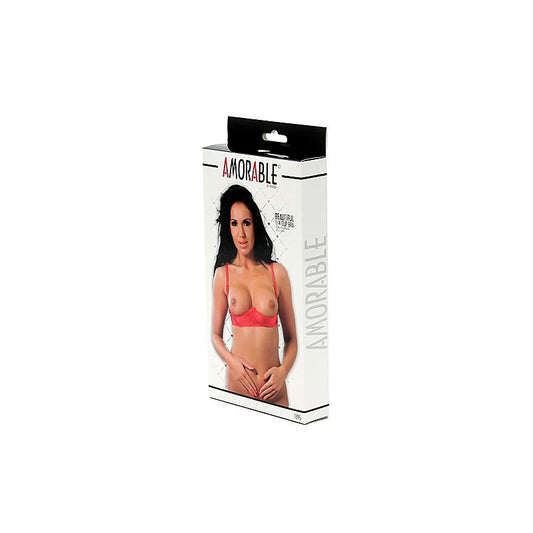 Rimba Amorable 1/4 Cup Bra Red - UABDSM