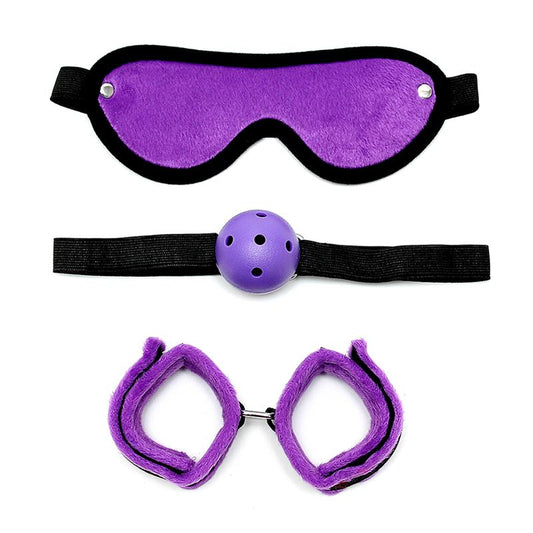 Rimba Bondage Play 3 Pieces Bondage Set Purple - UABDSM