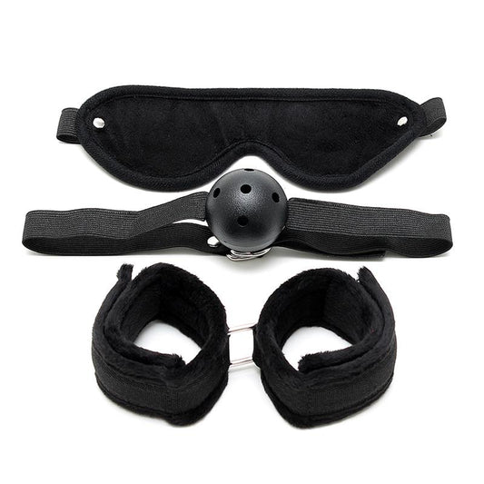 Rimba Bondage Play Bondage Set 3 Pieces Black Rimba Bondage Play Bondage Set 3 Pieces Black - UABDSM