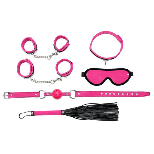 Rimba Bondage Play Complete Restraint Set 6 Pieces Pink - UABDSM