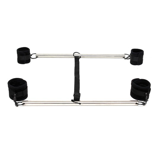 Double Spreader Bar with Cuffs Adjustable Black Double Spreader Bar with Cuffs Adjustable Black - UABDSM