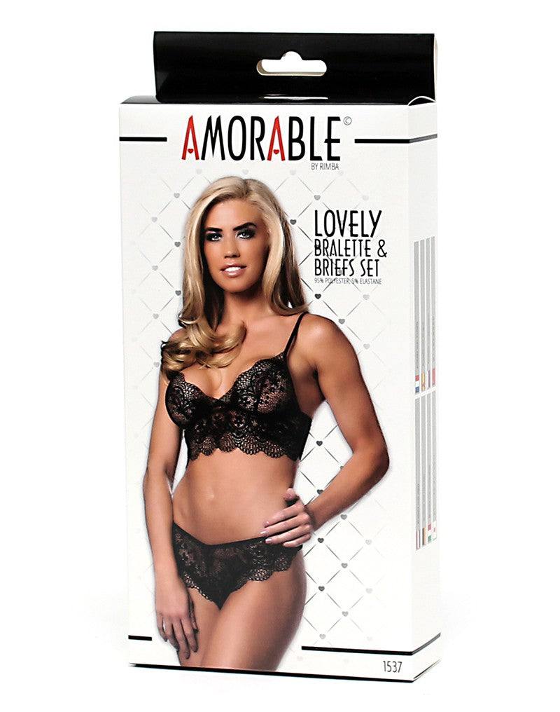 Amorable By Rimba - Bralette With Brief - Black - UABDSM