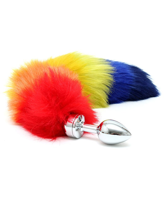 Rimba - Butt Plug SMALL With Rainbow Tail (unisex) Rimba - Butt Plug SMALL With Rainbow Tail (unisex) - UABDSM